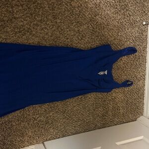 Elegant Blue Sleeveless Dress